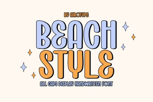 Beach Style: A Cheerful Handwritten Display Font for Creative Projects