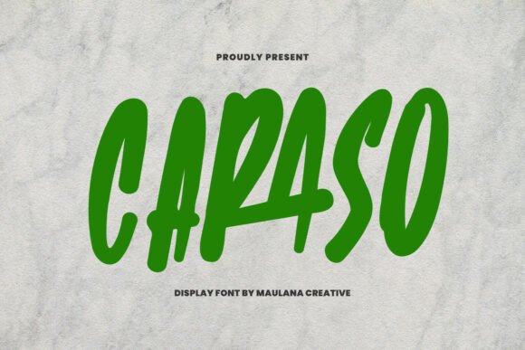 Caraso: A Bold Display Font for Dynamic Creative Projects