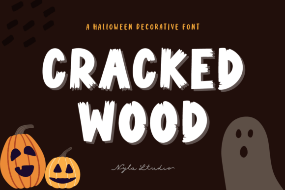 Cracked Wood Font: A Playful Touch for Creative Projects