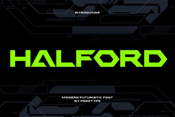 Halford: A Modern Futuristic Geometric Font for Forward-Thinking Design