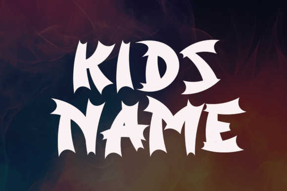 Kids Name: A Unique Display Font for Creative Projects