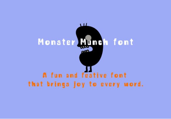 Monster Munch: A Playful Halloween Typeface for Spooky-Cute Designs