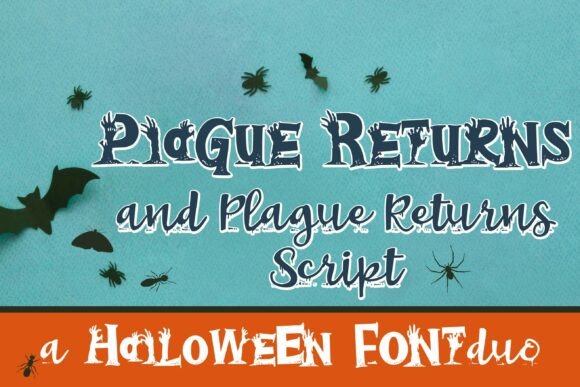 Plague Returns Duo: A Grungy Halloween Font Pairing for Impactful Design Projects