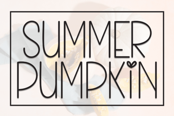 Summer Pumpkin: A Stylish Sans-Serif Font with a Playful Touch