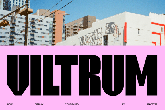 Viltrum: A Bold Condensed Font for Maximum Visual Impact