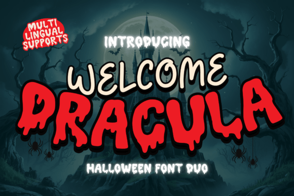 Welcome Dracula: A Halloween Font Duo for Spooky and Playful Design Projects