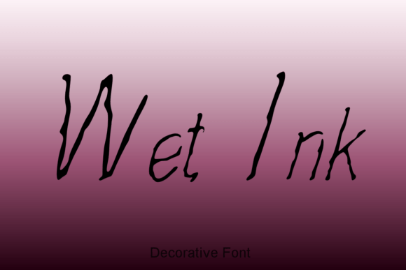 Wet Ink: A Decorative Font for Distinctive Typography